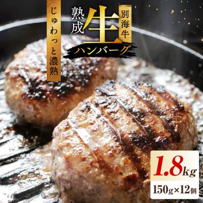 ふるさと納税 別海町 熟成 生ハンバーグ 満足1.8kgセット 北海道 別
