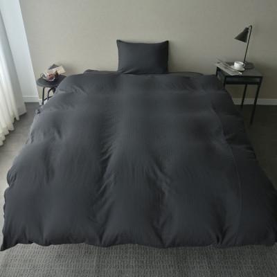 ふるさと納税 浜松市 掛け布団カバー シングル 日本製 和晒し ダブルガーゼ 綿100% チャコールグレー