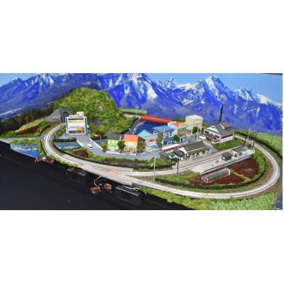 ふるさと納税 南箕輪村 Nゲージ鉄道模型ジオラマレイアウト 単線