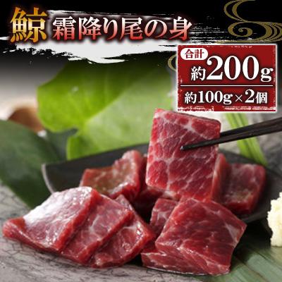 ふるさと納税 長崎市 ニタリ鯨 霜降り尾の身 約100g×2個セット