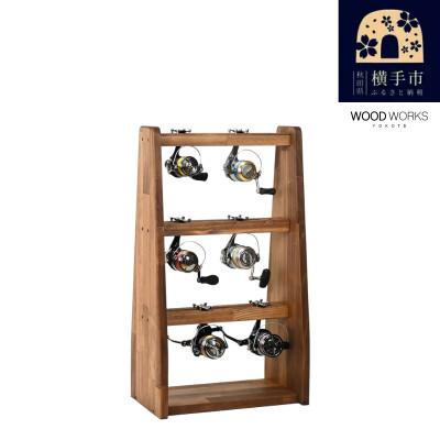 ふるさと納税 横手市 WOOD WORKS リールスタンドBタイプ/Mサイズ【本体