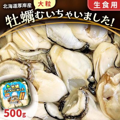 ふるさと納税 厚岸町 [大粒]北海道厚岸産 牡蠣むいちゃいました!(生食用) 500g