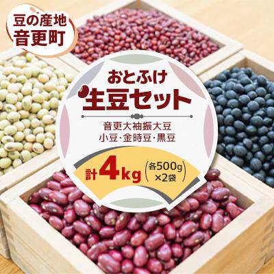 ふるさと納税 音更町 豆の産地 JAおとふけ生豆セット 4種各1kg 令和7年産[A17]