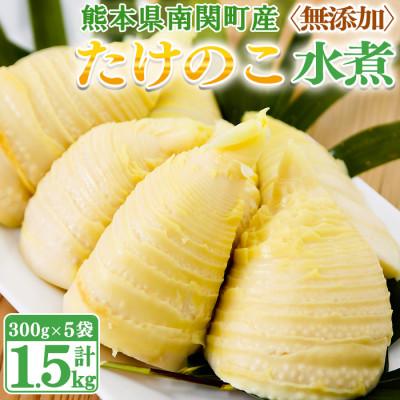 ふるさと納税 南関町 無添加たけのこ水煮 計1.5kg(300g×5袋) 4月上旬から順次発送