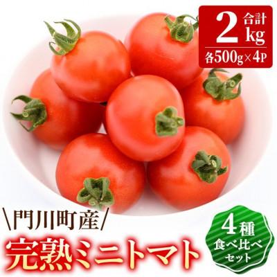 ふるさと納税 門川町 門川町産完熟ミニトマト4種食べ比べセット(合計2kg・各500g)