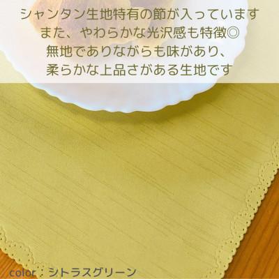 ふるさと納税 宇都宮市 2枚の生地を重ね合わせ仕立てたランチョンマット カラー:シトラスグリーン