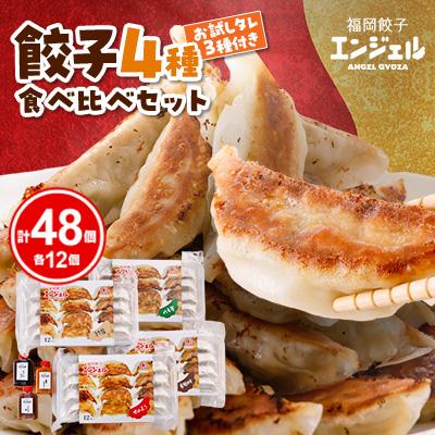 ふるさと納税 大牟田市 福岡エンジェル餃子の4種食べ比べセット