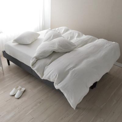 ふるさと納税 浜松市 日本製 掛け布団カバー セミダブル リネン&amp;コットン レイユール・ブレンド シュガーホワイト