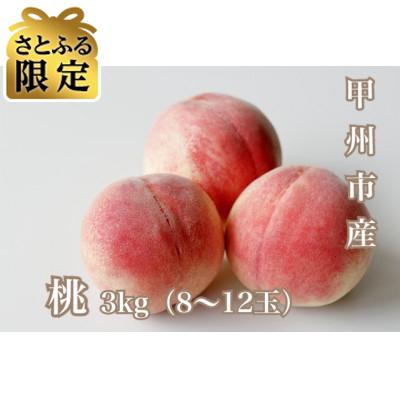 ふるさと納税 甲州市 [さとふる限定][先行受付 2027年先発送]朝採れ!甲州市産 桃 3kg(8〜12玉)