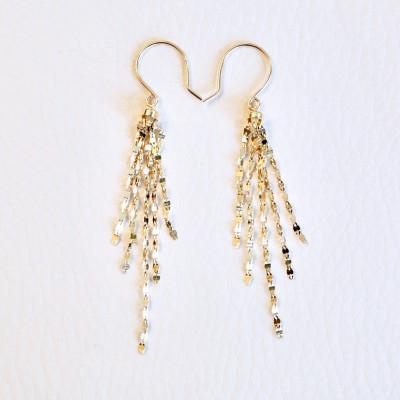 ピアス No.5350 ふるさと納税 昭和町 K18 イエローゴールド 揺れる地金