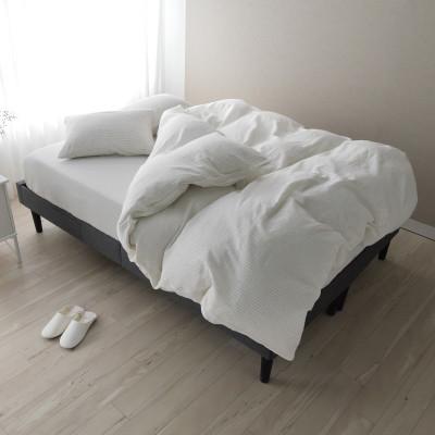 ふるさと納税 浜松市 日本製 布団カバーセット クイーン リネン&amp;コットン レイユール・ブレンド シュガーホワイト