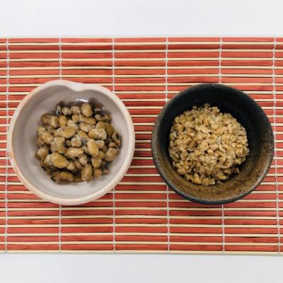 ふるさと納税 音更町 音更大袖振大豆のこだわり納豆2種8個と味噌や醤油「A」セット〈渡部食品手づくり製法〉【A40】の画像