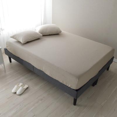 ふるさと納税 浜松市 日本製 ボックスシーツ シングル リネン&amp;コットン レイユール・ブレンド オートミール