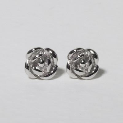 ふるさと納税 甲斐市 プラチナ　ローズ(薔薇)ピアス【BQ-133】の画像