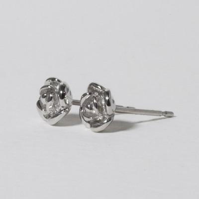 ふるさと納税 甲斐市 プラチナ　ローズ(薔薇)ピアス【BQ-133】の画像