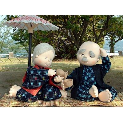 ふるさと納税 福山市 手造り布人形 みの里 『 ふたり酒 』