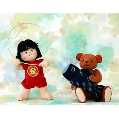 ふるさと納税 福山市 手造り布人形 みの里 『 金太郎の鯉 !』