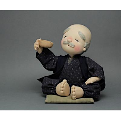 ふるさと納税 福山市 手造り布人形 みの里 『 乾杯 』