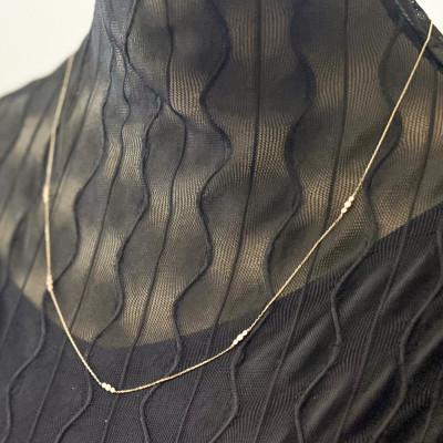 ふるさと納税 大津市 [18金 ラボダイヤネックレス 0.315ct]60cm ステーションペンダント 大人アクセ
