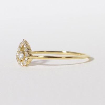 ふるさと納税 甲斐市 K18　0.12ct　しずく取り巻きダイヤモンドリング【BQ-77】#13_1