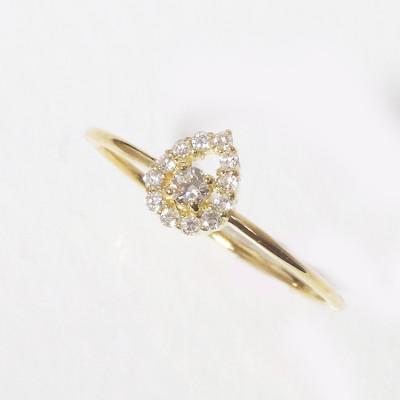 ふるさと納税 甲斐市 K18　0.12ct　しずく取り巻きダイヤモンドリング【BQ-77】#13_3