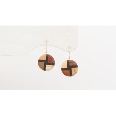 ふるさと納税 日南町 FOSSIL SERIES ラウンドピアス