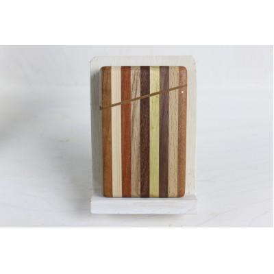 ふるさと納税 日南町 寄木の名刺入れ ストライプ