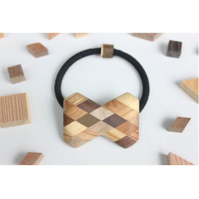 ふるさと納税 日南町 寄木のリボンヘアゴム