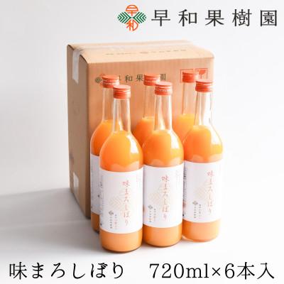 ふるさと納税 有田市 [早和果樹園]味まろしぼり(大瓶)6本入|有田みかん100%ストレートジュース