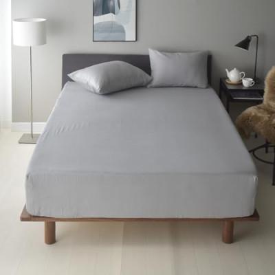 ふるさと納税 浜松市 ボックスシーツ セミダブル 日本製 和晒し ダブルガーゼ 綿100% ソフトグレー