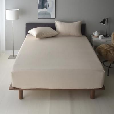 ふるさと納税 浜松市 ボックスシーツ キング 日本製 和晒し ダブルガーゼ 綿100% カフェオレベージュ