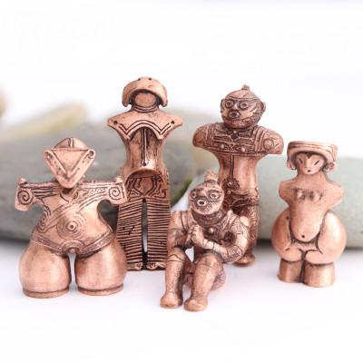 ふるさと納税 山梨県 【縄文アクセサリーDo_goods】純銅製 国宝土偶5体 