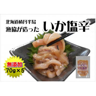 ふるさと納税 古平町 北海道積丹半島 漁協が造った『いか塩辛』 70g×5袋