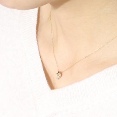 ふるさと納税 甲斐市 K18　0.03ct　四つ葉クローバーダイヤモンドペンダント【BQ-142】の画像
