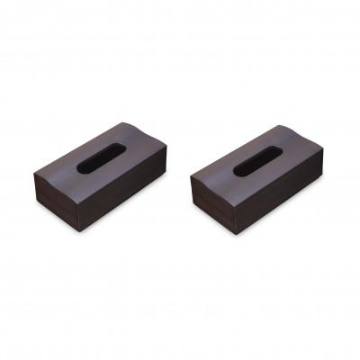 ふるさと納税 和歌山市 木目塗り ティッシュBOX グレイッシュウォールナット 2個組 おしゃれな木目柄のティッシュケース