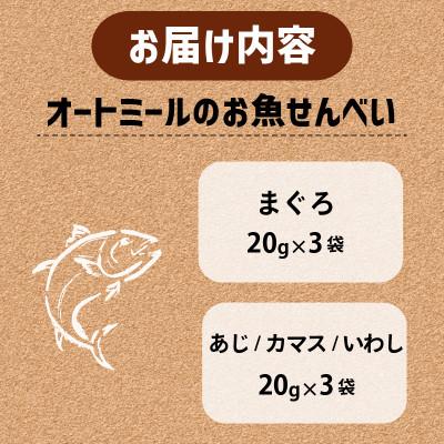 ふるさと納税 精華町 【ペット用】BariShBariSh オートミールのお魚せんべい2種 120g (20g×各3袋)の画像