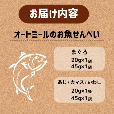 ふるさと納税 精華町 【ペット用】BariShBarihオートミールのお魚せんべい2種 (20g×各1袋、45g×各1袋)の画像