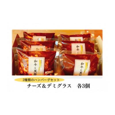 ふるさと納税 大牟田市 チーズハンバーグ&amp;デミグラスハンバーグ各3個セット