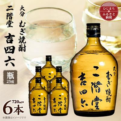 ふるさと納税 日出町 大分むぎ焼酎 二階堂吉四六瓶25度(720ml)6