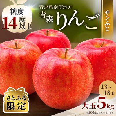 ふるさと納税 南部町 [2026年1月発送開始]青森りんご サンふじ 大玉(5kg)[糖度14度以上][さとふる限定]