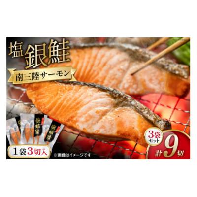ふるさと納税 南三陸町 切り身 塩銀鮭パック 3切×3袋(計9切)