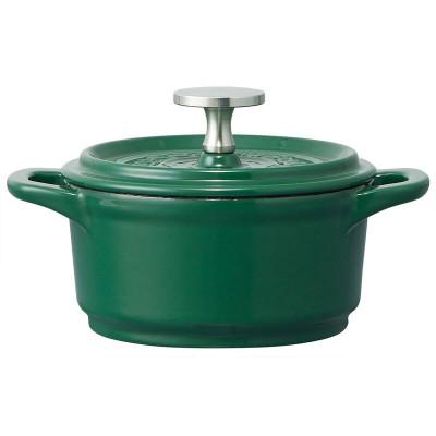 ふるさと納税 奈良市 ココット鍋12cm リーフグリーン INCT12N