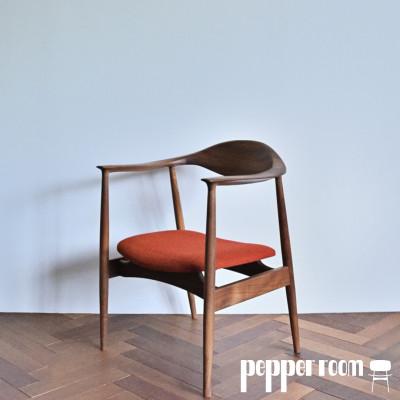 ふるさと納税 小野市 アームチェア ウォールナット オレンジ