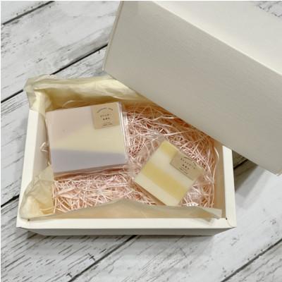 ふるさと納税 藤井寺市 AWALABデザインソープギフトBOXセット(コールドプロセス石けん80g×1、40g×1)