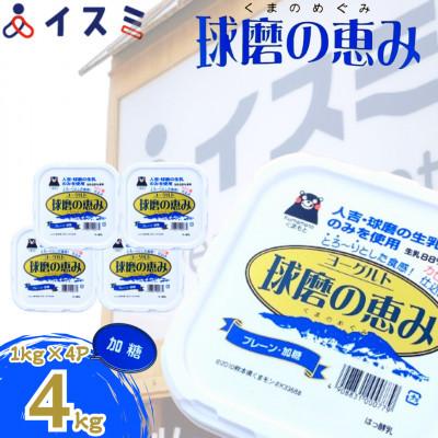 ふるさと納税 錦町 球磨の恵みヨーグルト(1kg入り×4パック)(錦町)