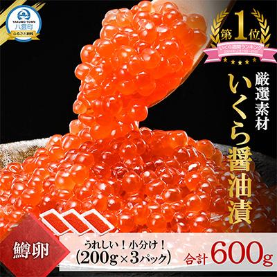ふるさと納税 八雲町 いくら醤油漬 200g×3P(合計600g) 鱒 小分け 海鮮 北海道