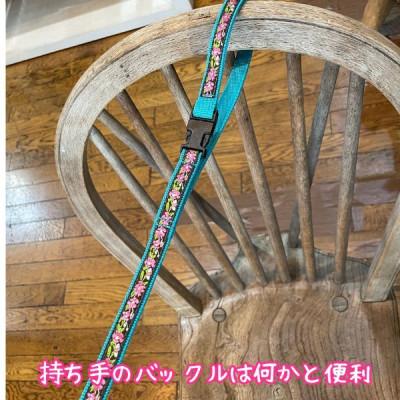 ふるさと納税 浜松市 小型犬用 Sサイズ ハーフチョークカラーとリードのセット 【プチピンクフラワー】の画像