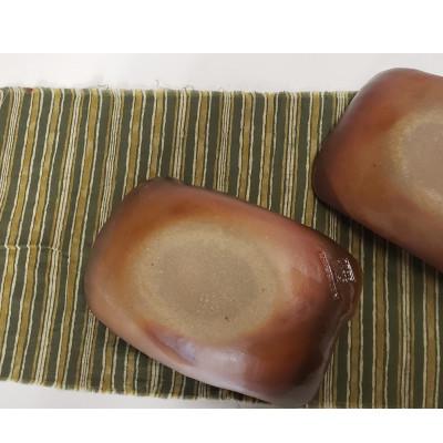ふるさと納税 浅口市 備前焼亜登武窯耐熱食器長方皿L 2枚セット : さと