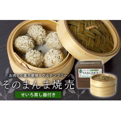 ふるさと納税 小美玉市 [最高級Bigれんこん珠美使用]冷凍そのまんま焼売(ヴィーガン認定、グルテンフリー)蒸籠セット