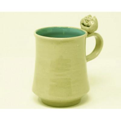 ふるさと納税 うるま市 [琉球太田焼窯元]にっこりシーサー[フリーカップ]